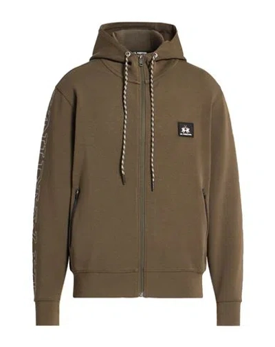 La Martina Man Sweatshirt Military Green Size Xxl Cotton, Polyester, Elastane