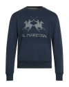 La Martina Man Sweatshirt Navy Size 3xl Cotton In Blue