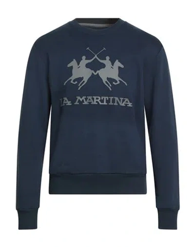 La Martina Man Sweatshirt Navy Size 3xl Cotton