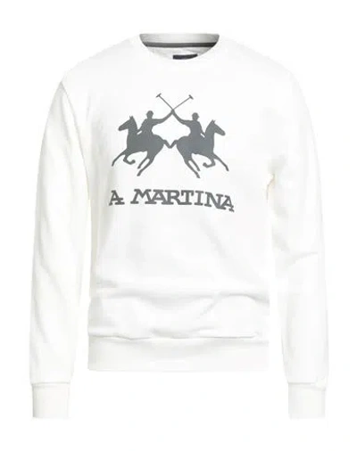 LA MARTINA LA MARTINA MAN SWEATSHIRT WHITE SIZE 3XL COTTON