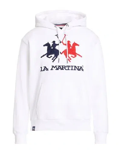 La Martina Man Sweatshirt White Size Xxl Cotton, Polyester