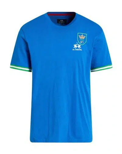 La Martina Man T-shirt Azure Size L Cotton In Blue