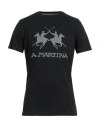La Martina Elegant Crew Neck Tee With Iconic Print
