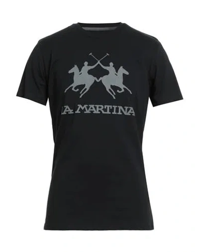 LA MARTINA LA MARTINA MAN T-SHIRT BLACK SIZE 3XL COTTON