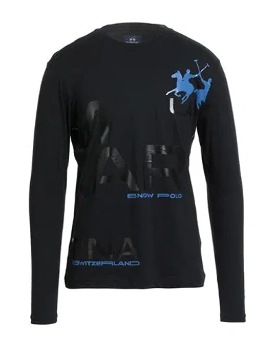 La Martina Man T-shirt Black Size 3xl Cotton