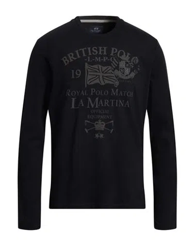 La Martina Man T-shirt Black Size Xxl Cotton
