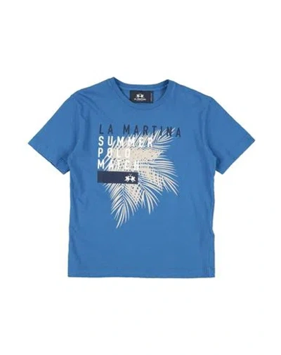 La Martina Babies'  Man T-shirt Blue Size 6 Cotton