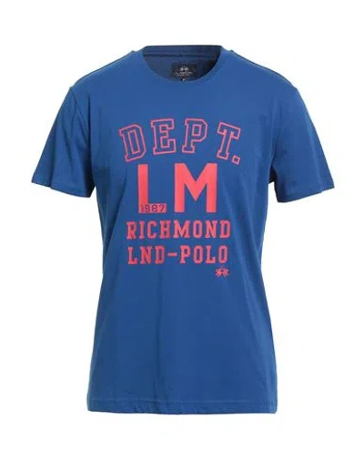 La Martina Man T-shirt Bright Blue Size Xxl Cotton