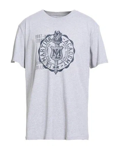 La Martina Man T-shirt Light Grey Size Xxl Cotton In Gray