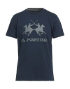 La Martina Man T-shirt Midnight Blue Size 3xl Cotton