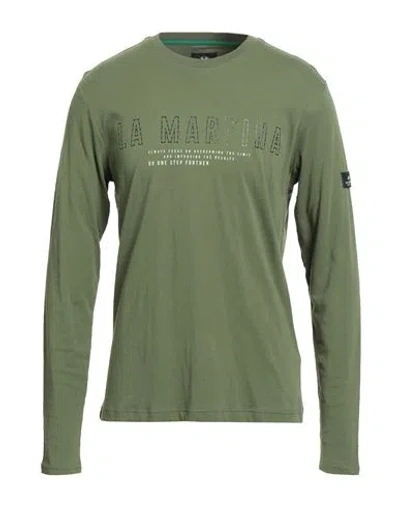 La Martina Man T-shirt Military Green Size 3xl Cotton
