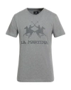La Martina Man T-shirt White Size 3xl Cotton In Gray