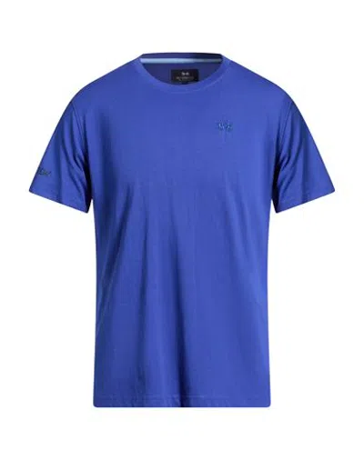 La Martina Man T-shirt Bright Blue Size S Cotton