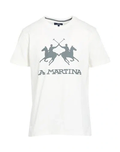 La Martina Man T-shirt Ivory Size Xxl Cotton In White