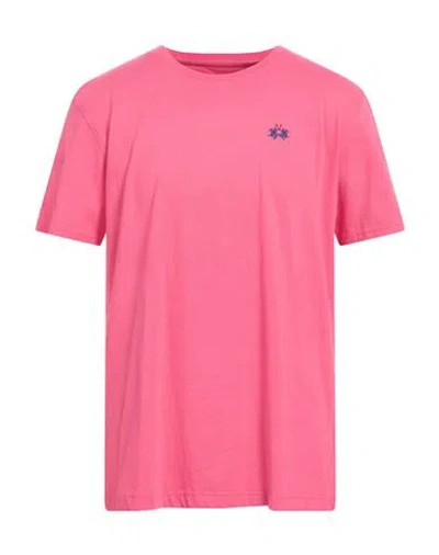 La Martina Man T-shirt Magenta Size Xl Cotton In Purple