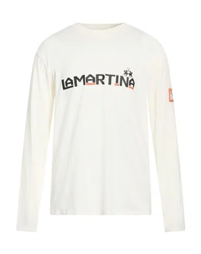 La Martina Man T-shirt Off White Size Xl Cotton