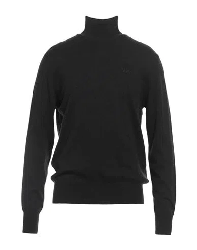 La Martina Man Turtleneck Black Size Xxl Cotton, Wool