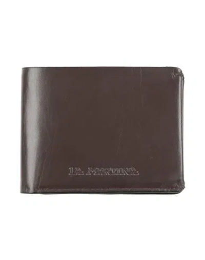 La Martina Man Wallet Dark Brown Size - Calfskin