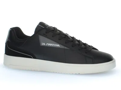 La Martina Men's Sneakers  001.1b0.11 Calf Black In Multi