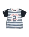 La Martina Newborn Boy T-shirt Midnight Blue Size 3 Cotton, Elastane In Blue