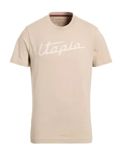 La Martina Pagani Man T-shirt Beige Size Xxl Cotton In Neutral