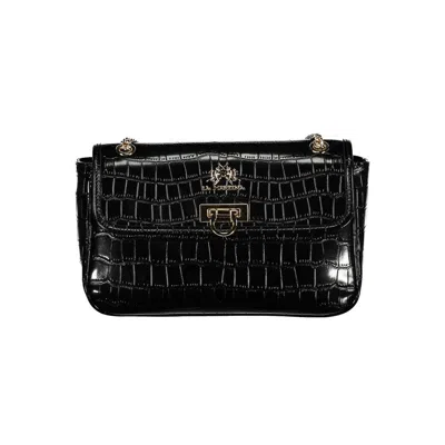 La Martina Poliuretano Women Shoulder Women's Bag In Black