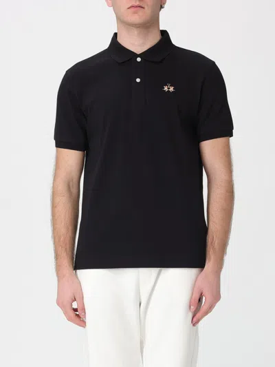 La Martina Polo Shirt Men  In Black