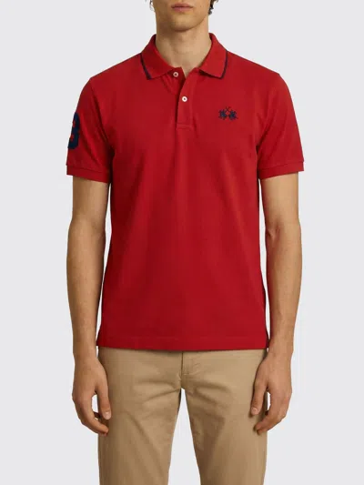 La Martina Polo Shirt Men  In Red