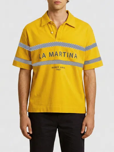 La Martina Polo Shirt Men  In Yellow