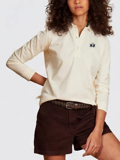 La Martina Polo Shirt Woman Color Beige In Neutral