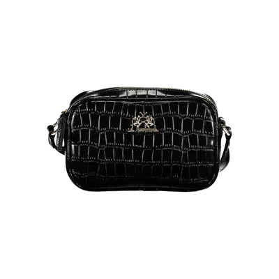 La Martina Polyurethane Women Shoulder Women's Bag In Black