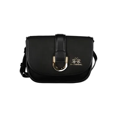 La Martina Polyurethane Women Shoulder Women's Bag In Black