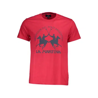 La Martina Red Cotton Men T-shirt