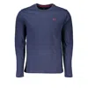 LA MARTINA REGAL BLUE CREW NECK EMBROIDERED TEE