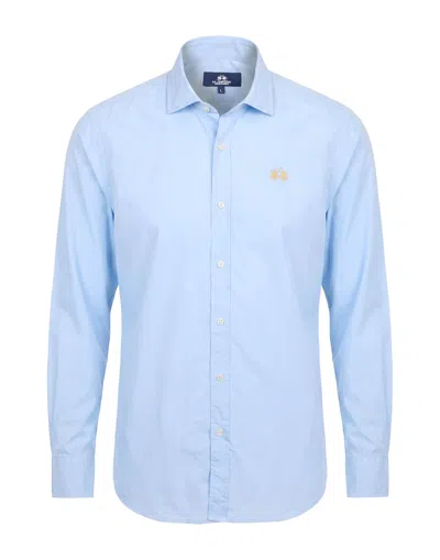 La Martina Shirt In Azure