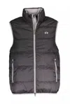 La Martina Quilted High-neck Gilet In Black
