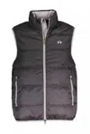 La Martina Quilted High-neck Gilet In Black