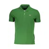 La Martina Sleek Green Slim Fit Polo With Contrast Detail In Green