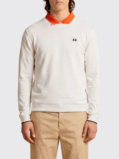 La Martina Sweater Men Color White In Neutral