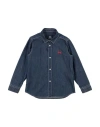 La Martina Toddler Boy Denim Shirt Blue Size 4 Cotton In Blue