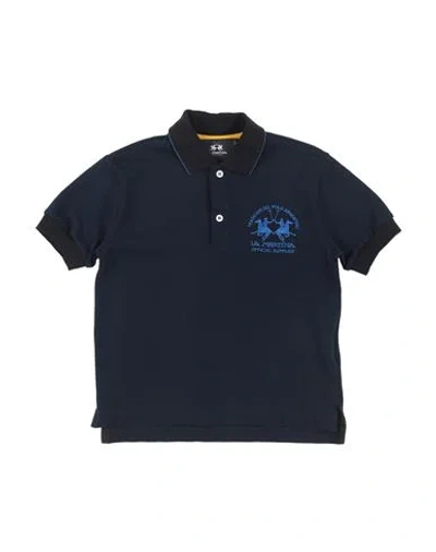 La Martina Toddler Boy Polo Shirt Midnight Blue Size 6 Cotton In Blue