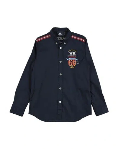 La Martina Babies'  Toddler Boy Shirt Midnight Blue Size 6 Cotton, Elastane