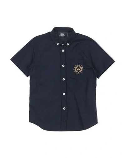 La Martina Babies'  Toddler Boy Shirt Midnight Blue Size 6 Cotton, Elastane
