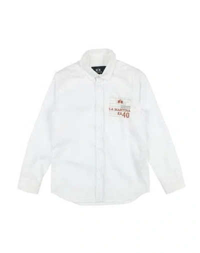 La Martina Babies'  Toddler Boy Shirt White Size 6 Cotton, Elastane