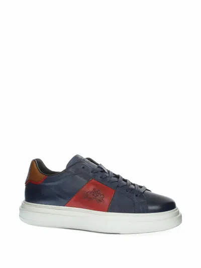 La Martina Todi Logo-embossed Leather Sneakers In Multi
