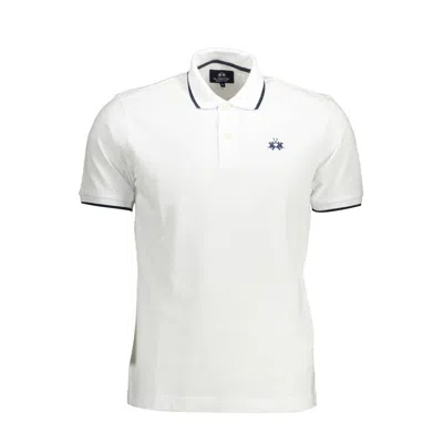 La Martina Logo-embroidered Polo Shirt In White