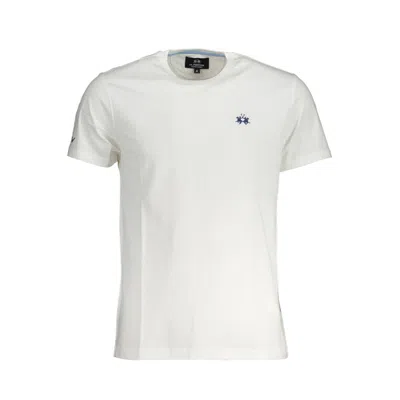 LA MARTINA WHITE COTTON MEN T-SHIRT