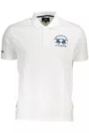 La Martina Elegant White Polo With Contrasting Embroidery