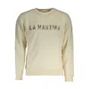 La Martina White Cotton Sweater In Neutral