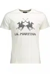 LA MARTINA WHITE COTTON T-SHIRT